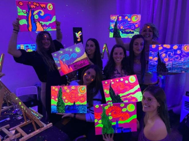 Barcelona: Fluorescent Paint and Wine Workshop - Review Summary