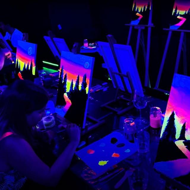 Barcelona: Fluorescent Painting Workshop With Wine and Creativity - A Sensory Delight: Painting With Light