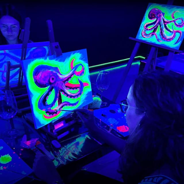 Barcelona: Fluorescent Painting Workshop With Wine and Creativity - Unleashing Your Inner Artist