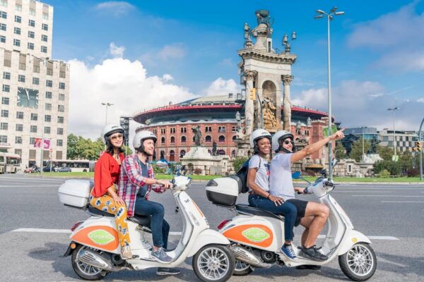 Barcelona Guided Tour by Vespa & Jamón Premium Tasting - Witnessing Stunning Views