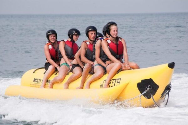 Barcelona: Inflatable Banana Boat Ride - Getting to Brutal Watersports