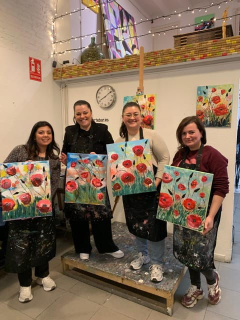 Barcelona: Learn to Paint, Sip Wine, Enjoy Snacks & Music - Class Experience