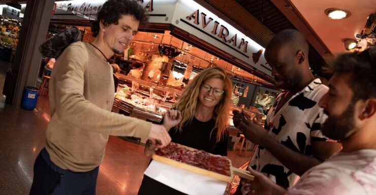 Barcelona: Old Markets With Tasting Tapas E-Bike Tour - Itinerary Highlights