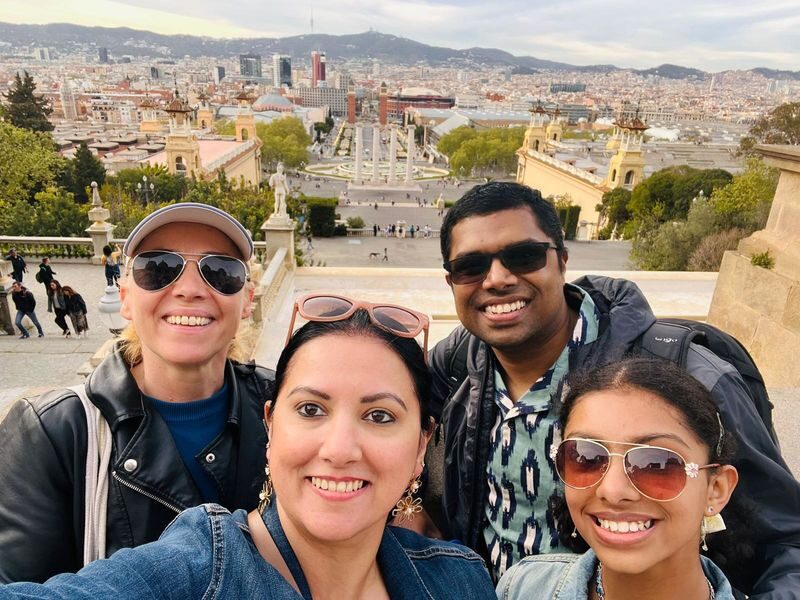 Barcelona old town and Montjuic Castle tour with cable car ride - Riding the funicular up Montjuïc