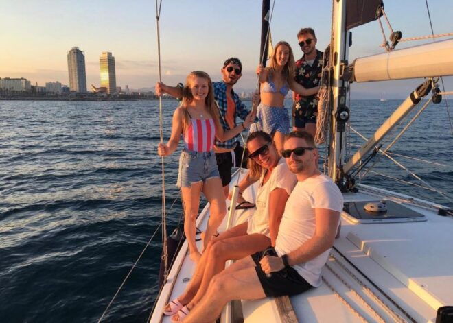 Barcelona: Sunset Sailboat Cruise With Open Bar - Full Description