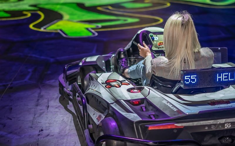 BattleKart Ticket In Jeddah - A video game you steer with a wheel