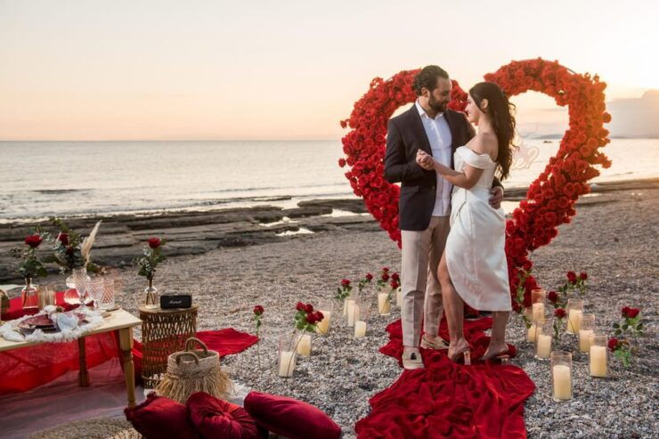Beach Wedding Proposal in the Athenian Riviera - Romantic Setting and Ambiance