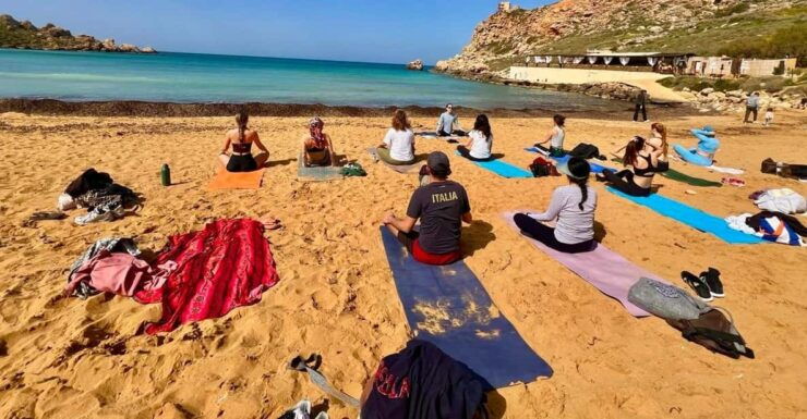 Beach Yoga Class and Swimming - Class Structure