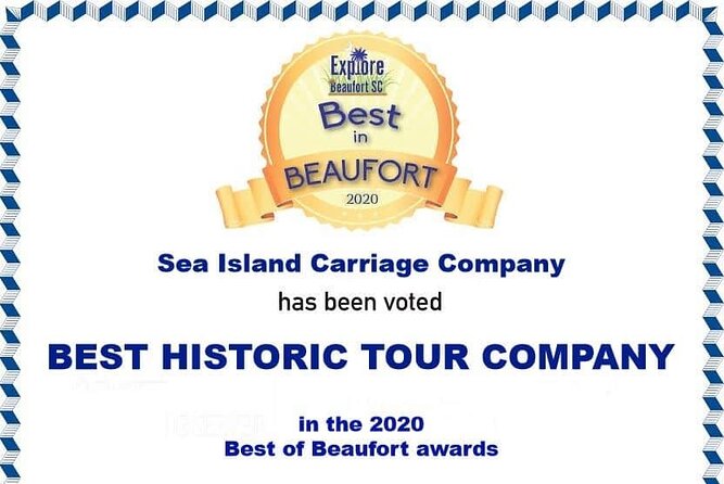 Beaufort's #1 Horse & Carriage History Tour - Additional Information