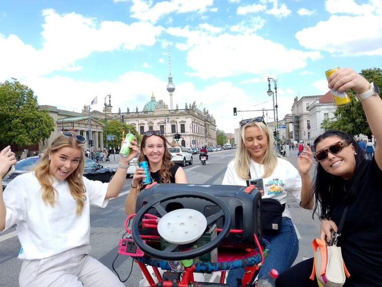 Beer Bike & Party Bike: Unforgettable Berlin City Tour incl. pickup - FAQs
