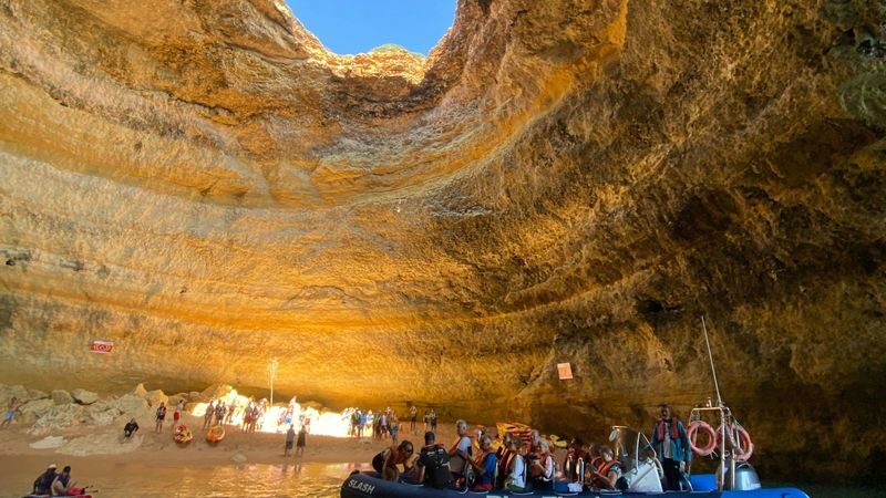 Benagil Cave boat tour from Lagos - A guide adds context between the caves