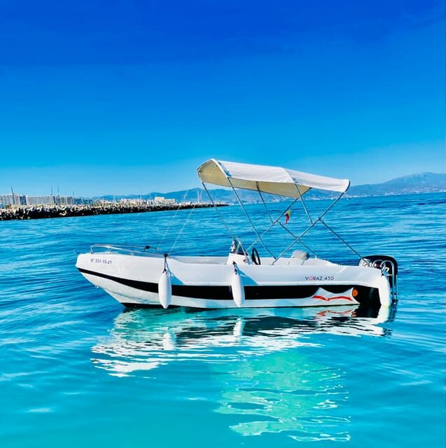 Benalmadena: 6-Seater Speedboat license-free Boat Rental - The View from the Water: Scenery and Marine Life