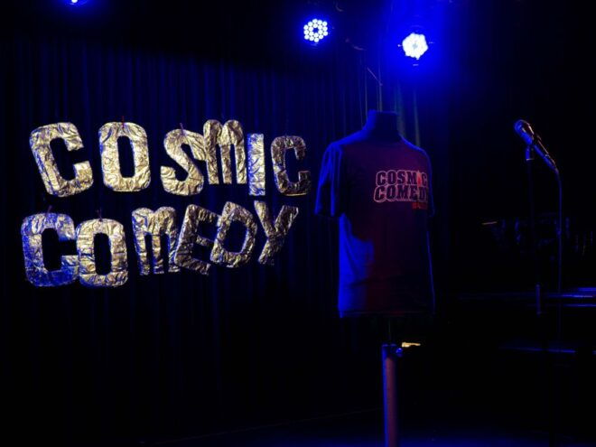 Berlin: Cosmic Comedy Show With Pizza and Free Shots - Select Participants and Date