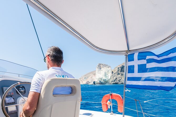 Best of Santorini Private Half-Day Catamaran Cruise With Transfer and Meal - Meal Options