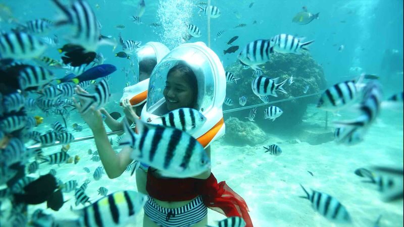 Best Rafting and Seawalker Combo Experience in Bali - A sea walk at Sanur, even if you cannot swim