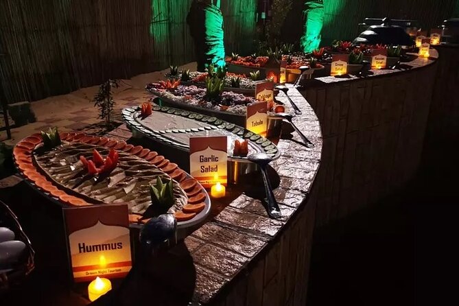 Big Red Dunes Desert Safari in Dubai With Camel Ride, Live Shows & BBQ Dinner - Dining Options and Menu