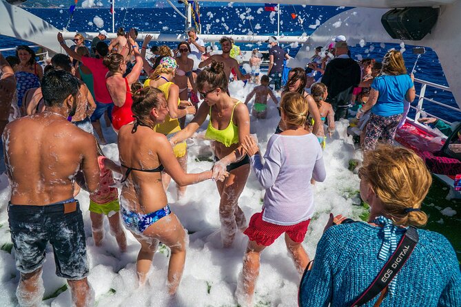 Blau Laguna Boat Trip With Foam Party - Enjoy Views of the Temple of Apollo and Side Harbor