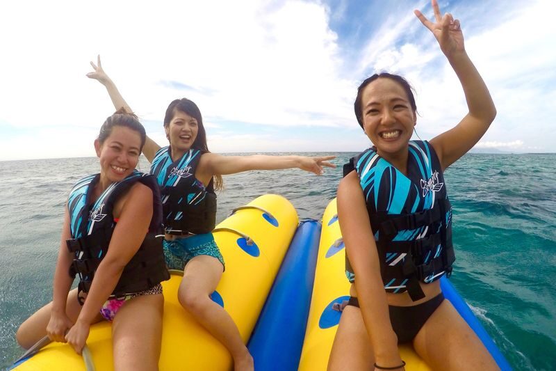 Blue Cave Diving/Snorkeling & Banana Boat Experience in Okinawa - What the two-part outing feels like