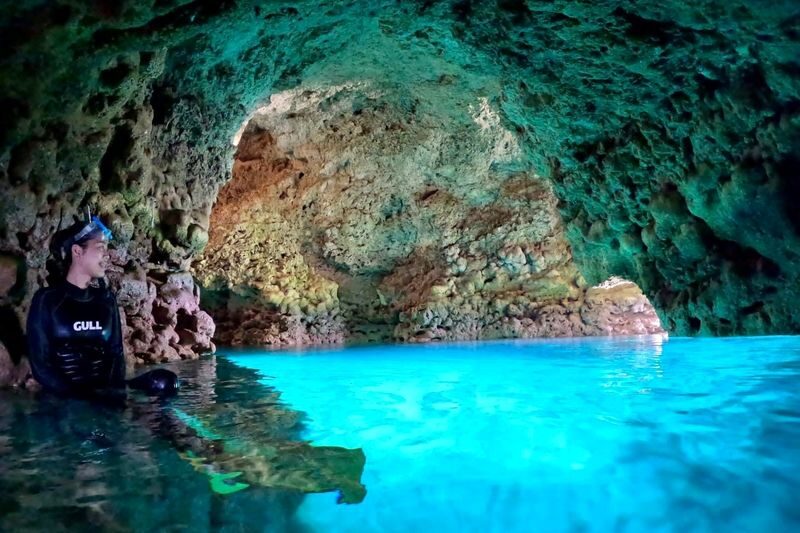 Blue Cave Snorkeling and Diving in Okinawa - The Blue Cave, with a weather caveat