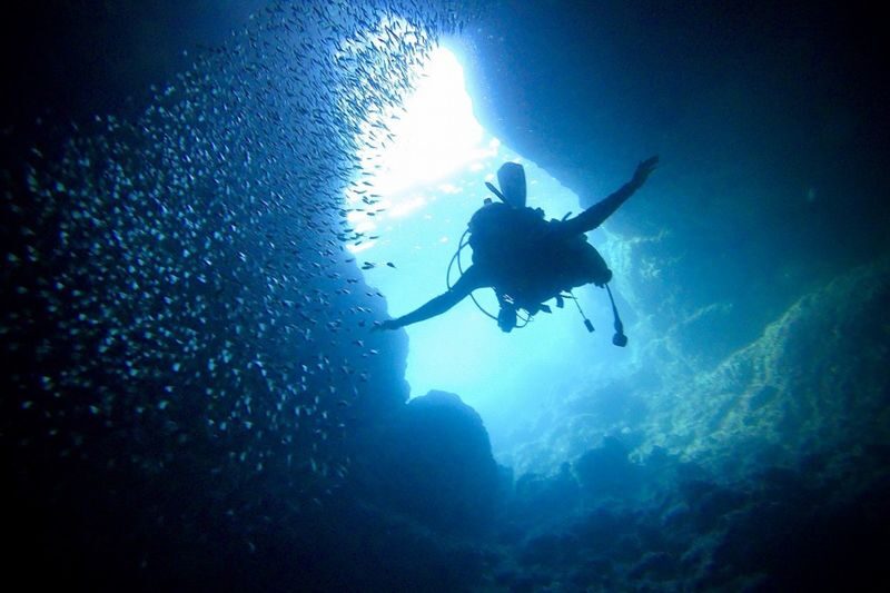 Blue Cave Snorkeling and Diving in Okinawa - From briefing to the water
