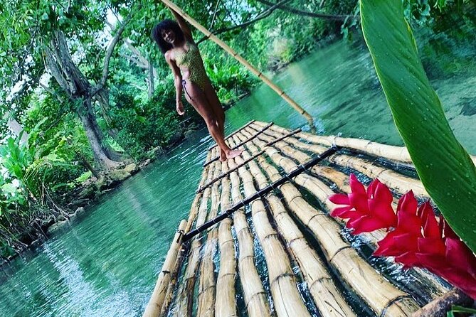 Blue Hole, Secret Falls and Bamboo Rafting Private Tour - Tour Highlights