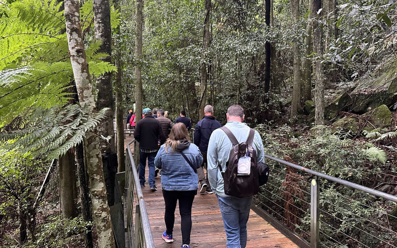 Blue Mountains Steam Train, Scenic World and Three Sisters Tour - A village stop and Katoomba Falls