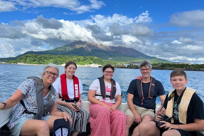 Boat Cruising in Front of the Active Volcano Sakurajima - The Majestic Sight of Sakurajima