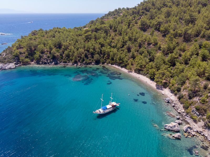 Bodrum: Orak Island, German Bay & Red Bay Boat Tour w/ Lunch - A day on the water from Halikarnas Harbor
