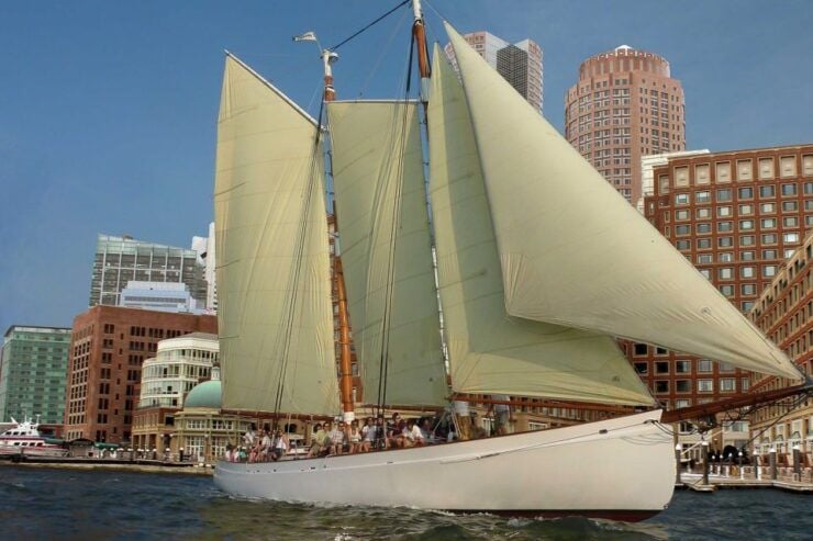 Boston: Harbor Champagne Sunset Sail From Rowes Wharf - Experience Aboard an 80-foot Schooner