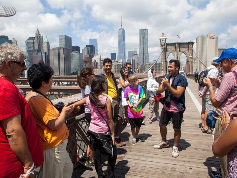 Brooklyn Bridge & DUMBO Neighborhood Tour - Crossing the Brooklyn Bridge