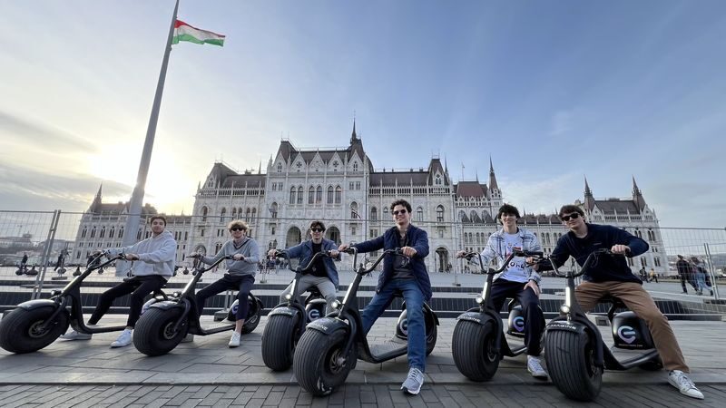 Budapest City Tours on MonsteRoller E-Scooters - Riding in changing weather and city traffic