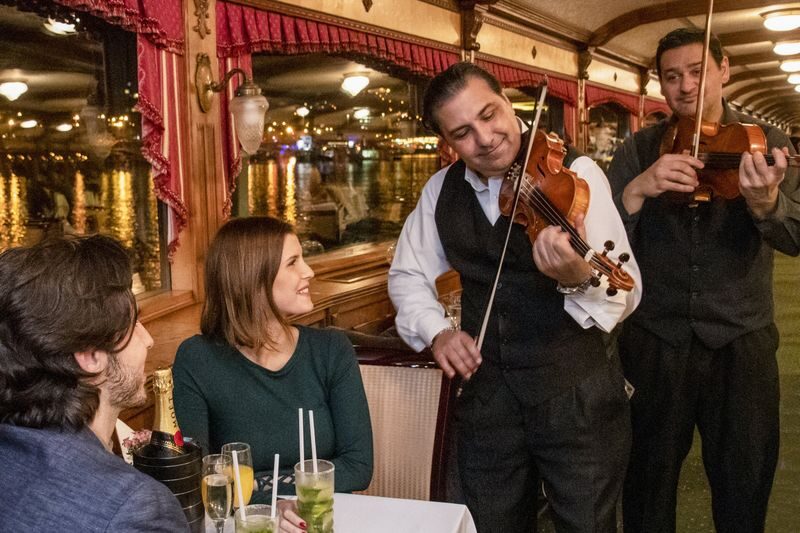 Budapest Evening Dinner Cruise with Folklore Show - Budapest after dark, seen from the Danube