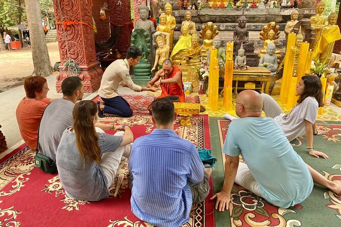 Buddhist Monastery With Monks Water Blessing - Monks Water Blessing Ritual