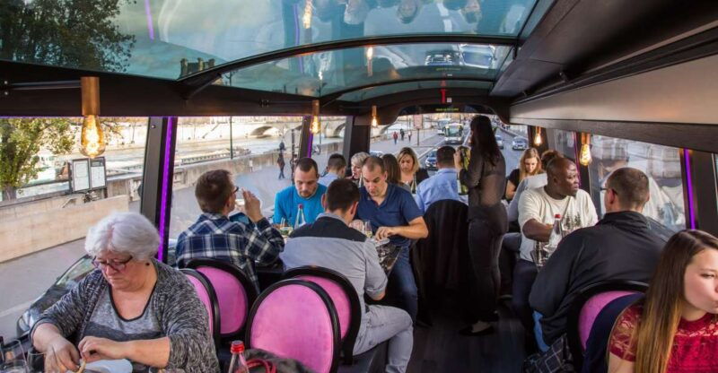 Bus Toqué Champs Elysées Tour W/ 3-Course Dinner & Champagne - Good To Know