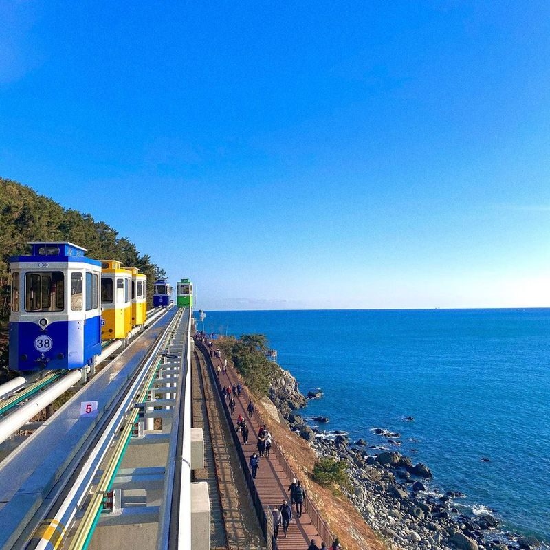 Busan Haeundae Blueline Park Sky Capsule & Beach Train Voucher - Two rides, two different experiences