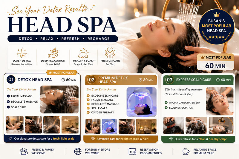 Busan Meiou HeadSpa: Visible Scalp Detox Experience in Seomyeon - A Quiet Pause Above Seomyeon