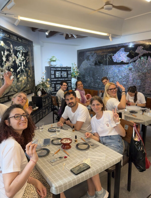 Busan Mother-of-Pearl Craft Class with Tea ceremony - Choosing a keyring, bookmark, or upgrade