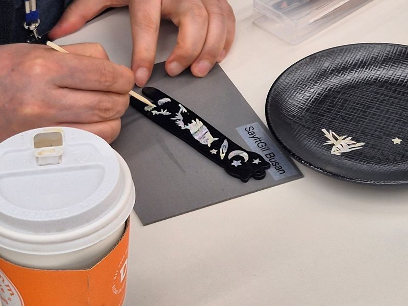 Busan Mother-of-Pearl Craft Class with Tea ceremony - A careful word about taking your craft home