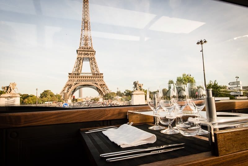 Bustronome Paris Luxury Gourmet Dining Bus Experience - A Paris restaurant with wheels and windows