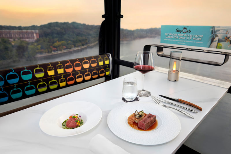 Cable Car Dining Experience in Singapore - A meal with a moving view