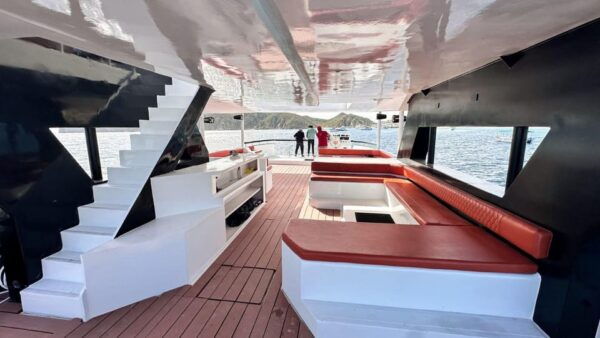 Cabo: Private Catamaran Tour - Deck Layout and Amenities