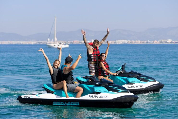 Calanova: Doble Jet Ski Excursion With Guide - Group Size