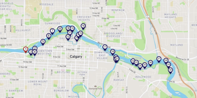 Calgary: Bow River Trail Smartphone Audio Walking Tour - Logistics and Meeting Point