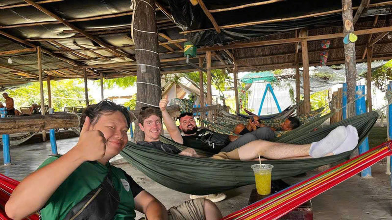 Can Gio Mangroves - Monkey Island by Motorbike and Scooter - Monkey Island and the crocodiles