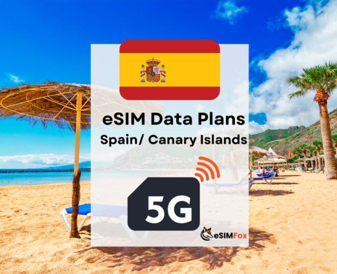 Canary Islands: Esim Internet Data Plan for Spain 4g/5g - Meeting Point and Variations