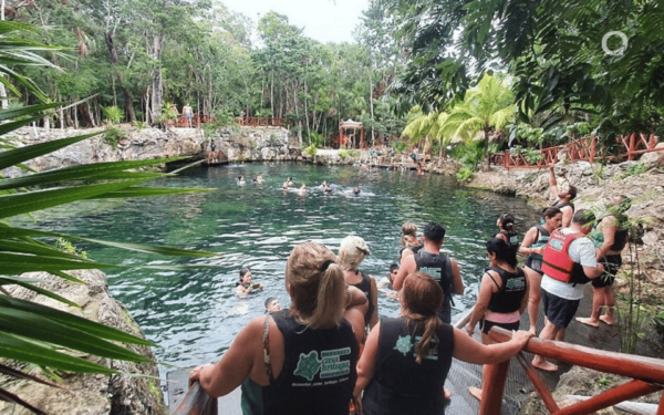Cancun and Riviera Maya: Tour to Tulum, Cenote Casa Tortuga and Mother Nature - Diving Into Cenote Casa Tortuga