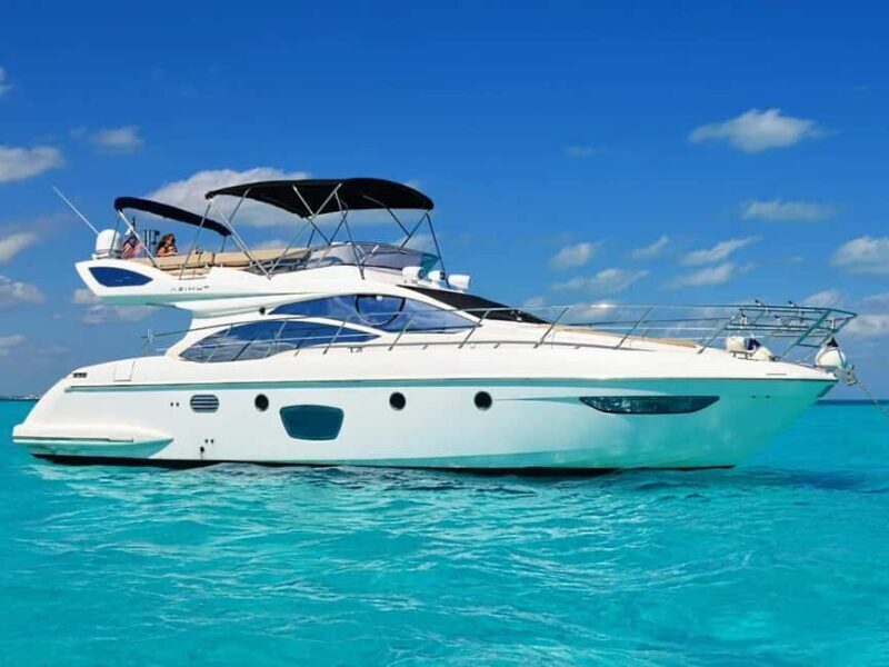 Cancun: Azimut 47 Fly Private Yacht - 6 hours to Isla Mujeres - FAQs