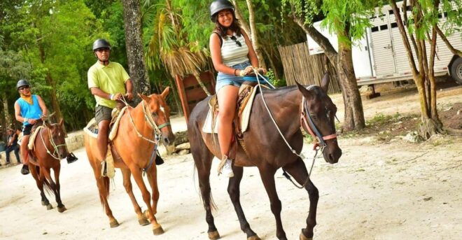 Cancun: Horseback Riding Adventure, ATV, Ziplines and Cenote - Horseback Riding Experience