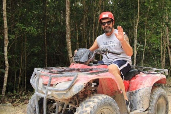 Cancun:Zip Lines, ATVs, Horseback & Cenote Loma Bonita Combo - Refreshing Cenote Swim