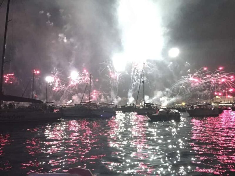 Cannes : Mandelieu Fireworks by private boat - What to Expect on the Water